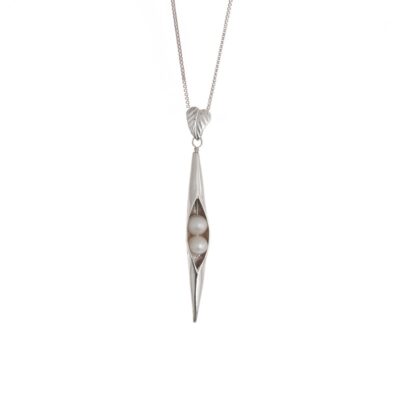 Seedpod pendant handcrafted in sterling silver, ethical Irish jewellery by Caraliza Designs