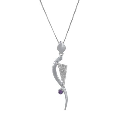 Chase Your Dreams Amethyst Pendant Irish jewellery ethically handcrafted in sterling silver by Caraliza Designs