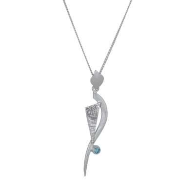 Chase Your Dreams Blue Topaz Pendant Irish jewellery ethically handcrafted in sterling silver by Caraliza Designs