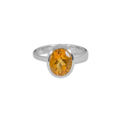 Perfectly Imperfect Oval Citrine Ring, Irish designed jewellery handcrafted in sterling silver by Caraliza Designs