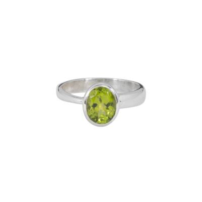 Perfectly Imperfect Oval Peridot Ring, Irish designed jewellery handcrafted in sterling silver by Caraliza Designs