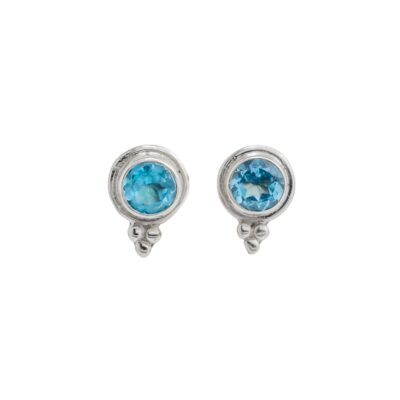 Grace Blue Topaz Stud Earrings