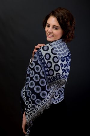 Kandinsky Merino Wool Shawl by Caraliza Designs