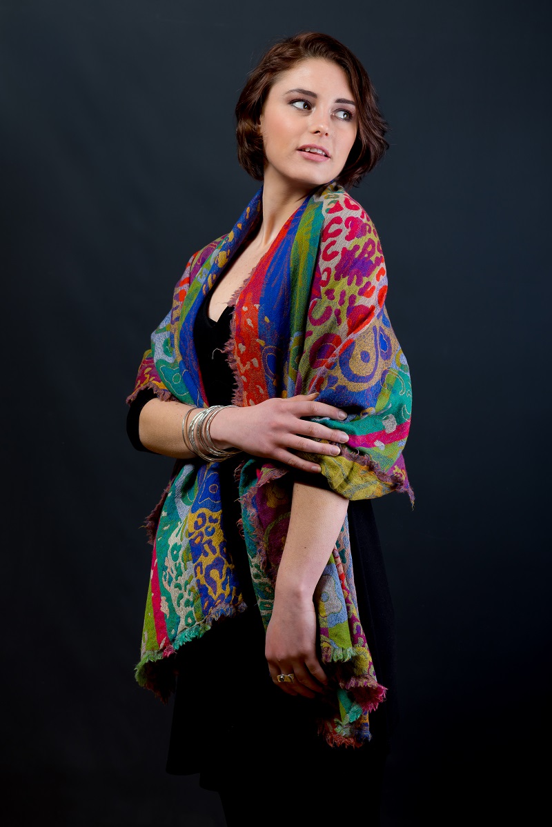 Sustainable Merino Wool Shawl by Caraliza Designs