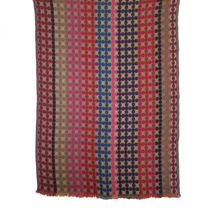 Polka Dot Merino Wool Shawl by Caraliza Designs