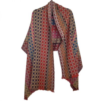 Polka Dot Merino Wool Shawl by Caraliza Designs