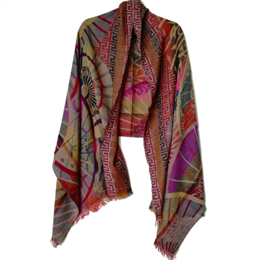 Oriental Suns Merino Wool Shawl Caraliza Designs