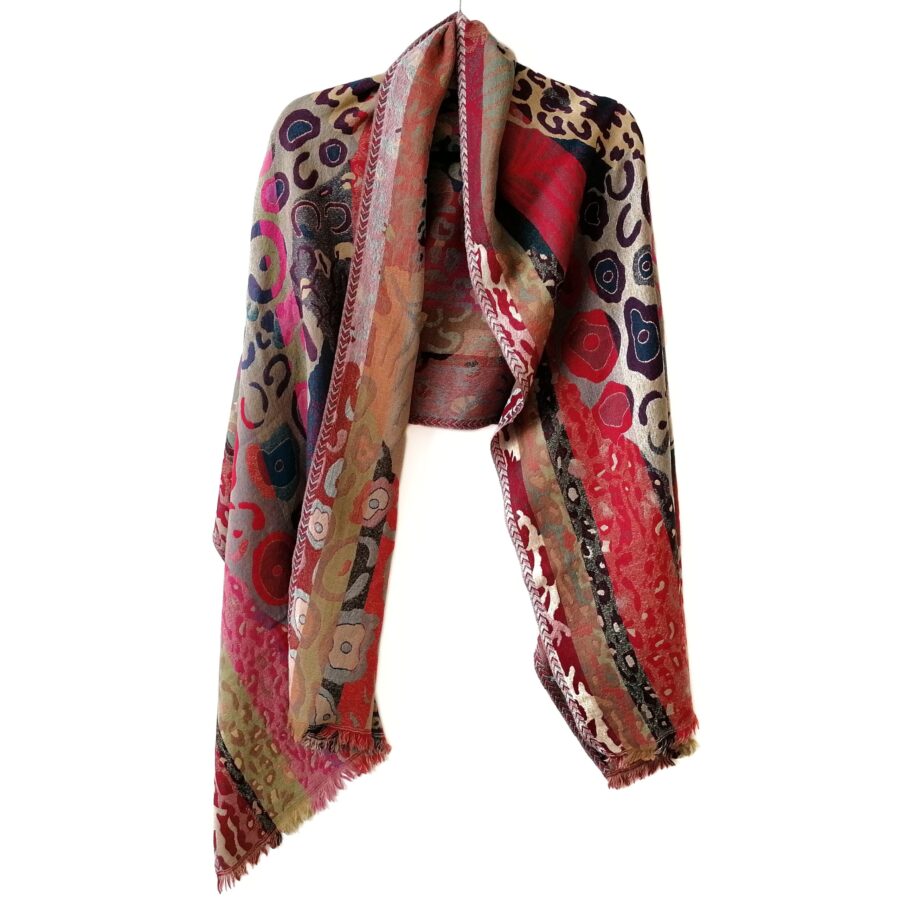 Urban Klimt Merino Wool Shawl Caraliza Designs