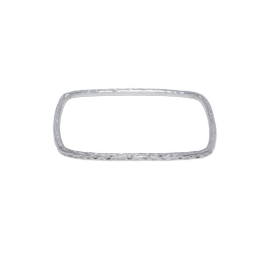 Hammered square bangle, Irish jewellery ethically handcrafted in sterling silver by Caraliza Designs