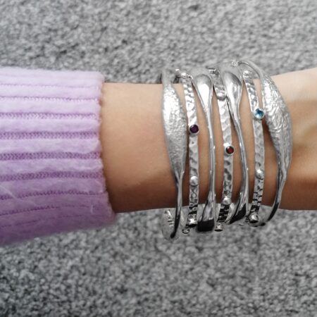 Sterling Silver Bangles, Irish jewellery ethically handcrafted by Caraliza Designs