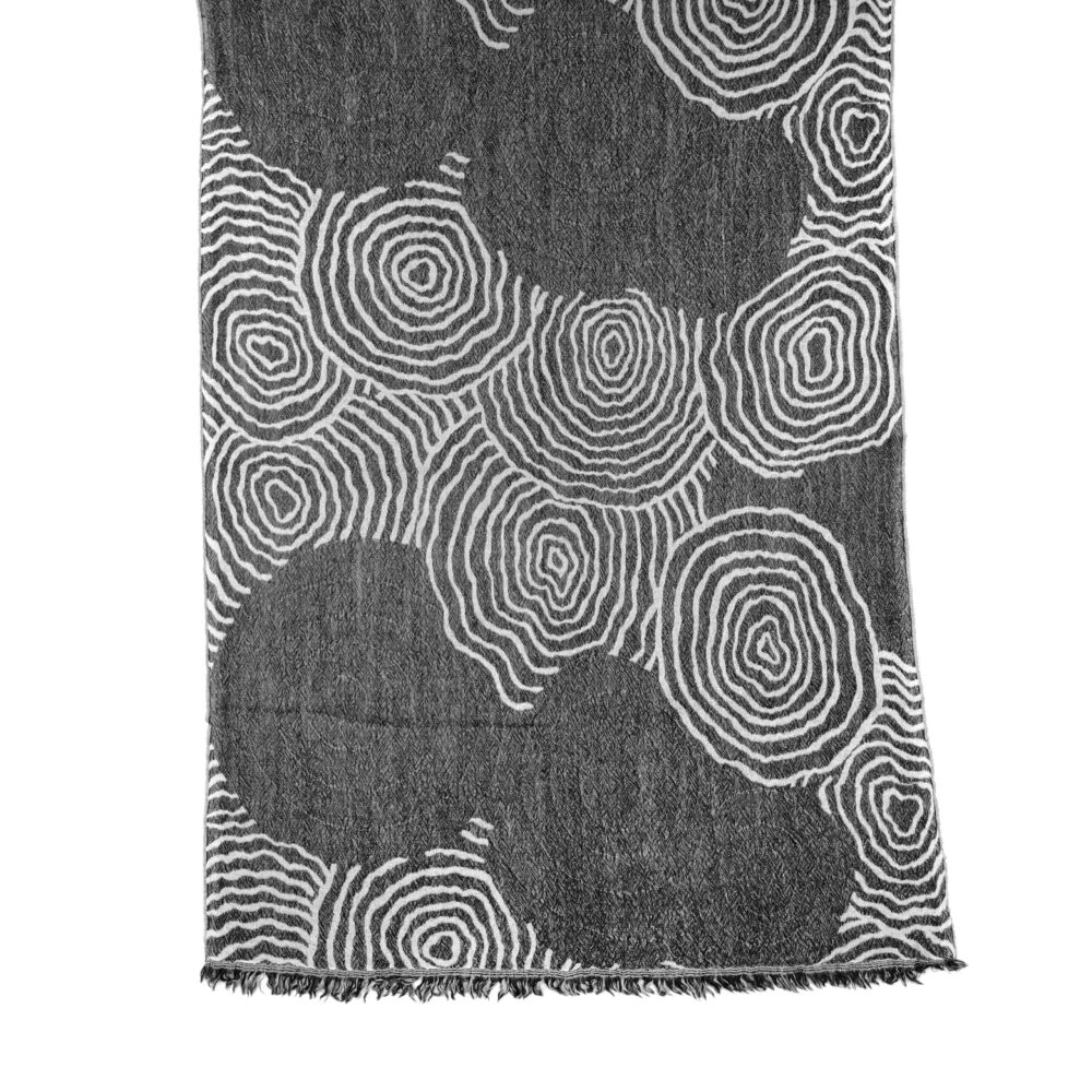 Silver Spirals Merino Wool Shawl by Caraliza Designs