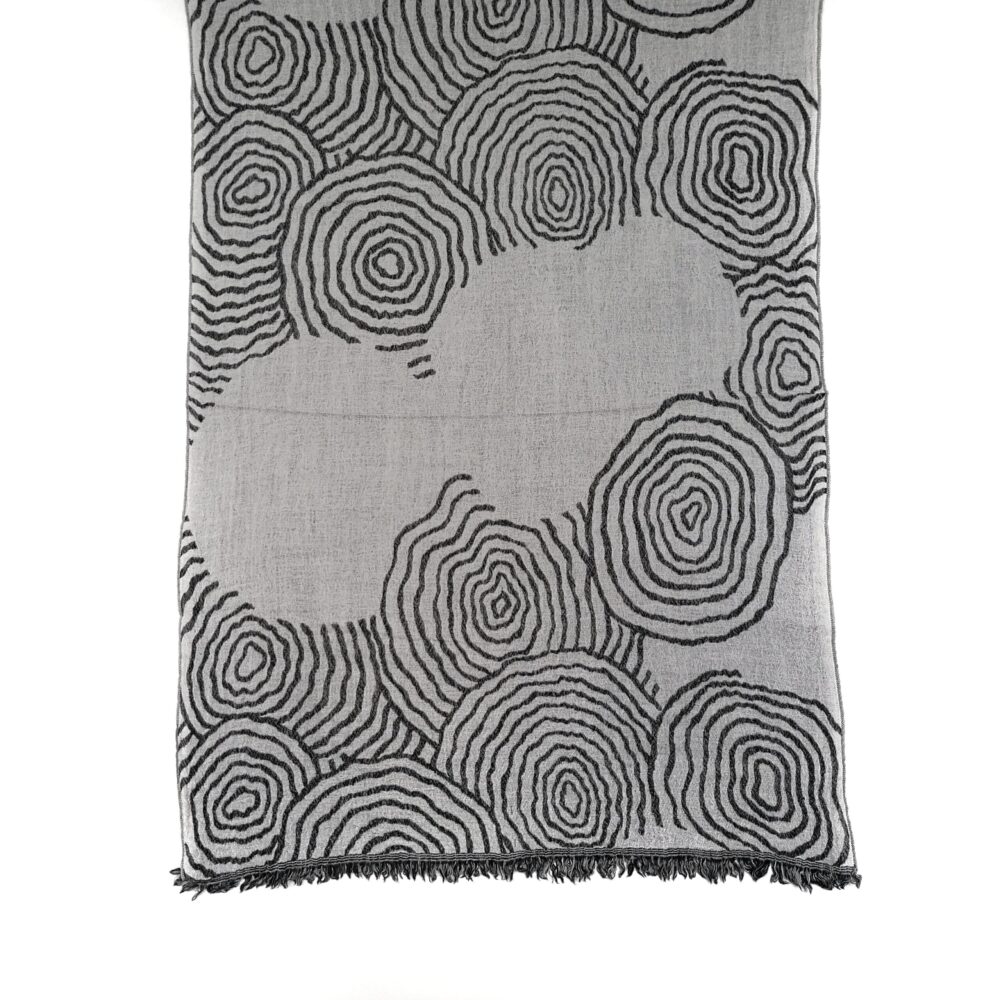 Silver Spirals Merino Wool Shawl by Caraliza Designs