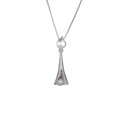 Blossom pendant handcrafted in sterling silver, ethical Irish jewellery by Caraliza Designs