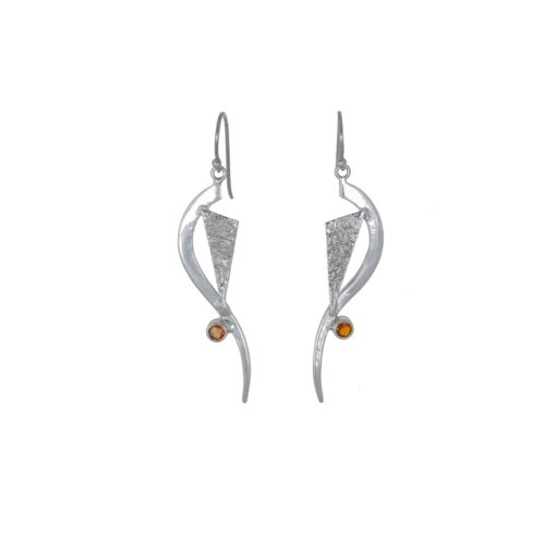 Chase Your Dreams Orange Earrings Irish jewellery ethically handcrafted in sterling silver by Caraliza Designs
