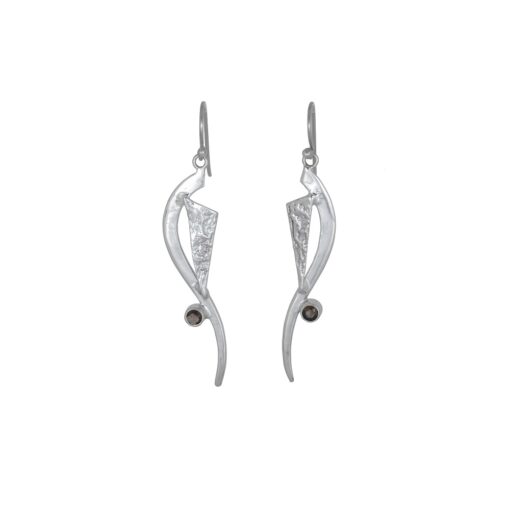 Chase Your Dreams Smoky Topaz Earrings Irish jewellery ethically handcrafted in sterling silver by Caraliza Designs